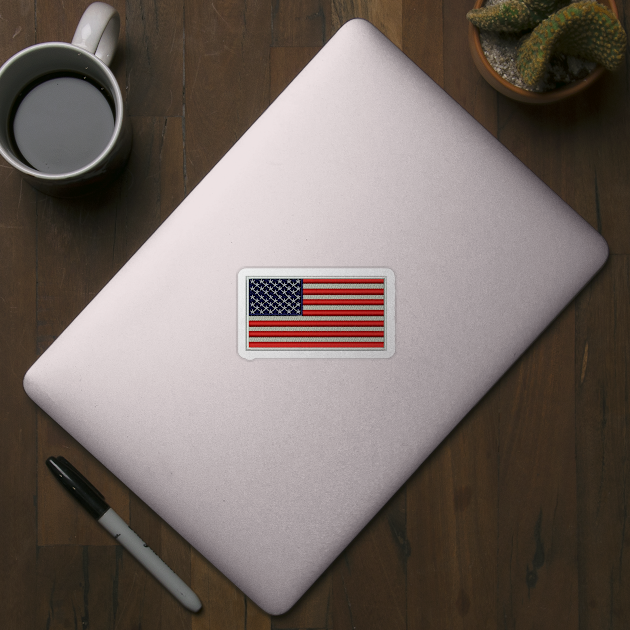 Embroidery American Flag Sticker by anacarminda